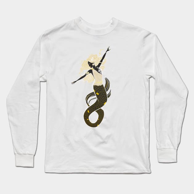 Dancing Mermaid Long Sleeve T-Shirt by dcamorlinga